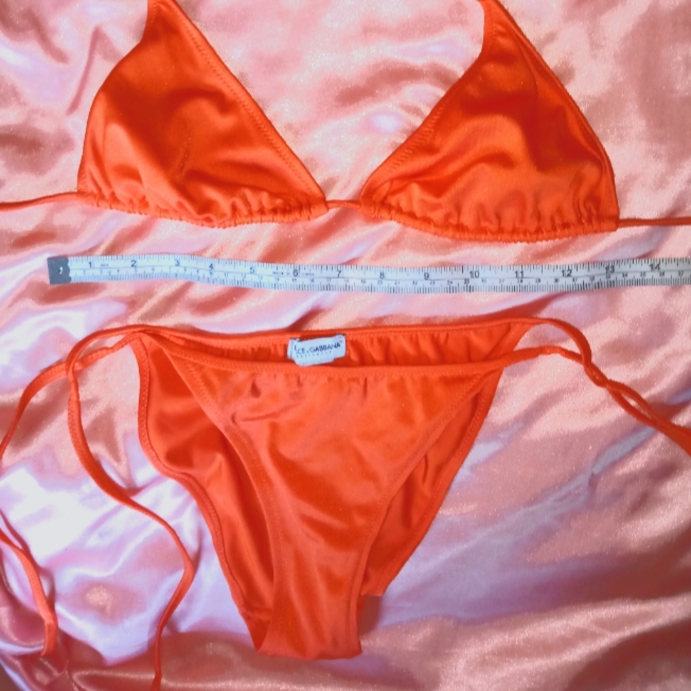 Dolce & Gabbana Orange String Bikini